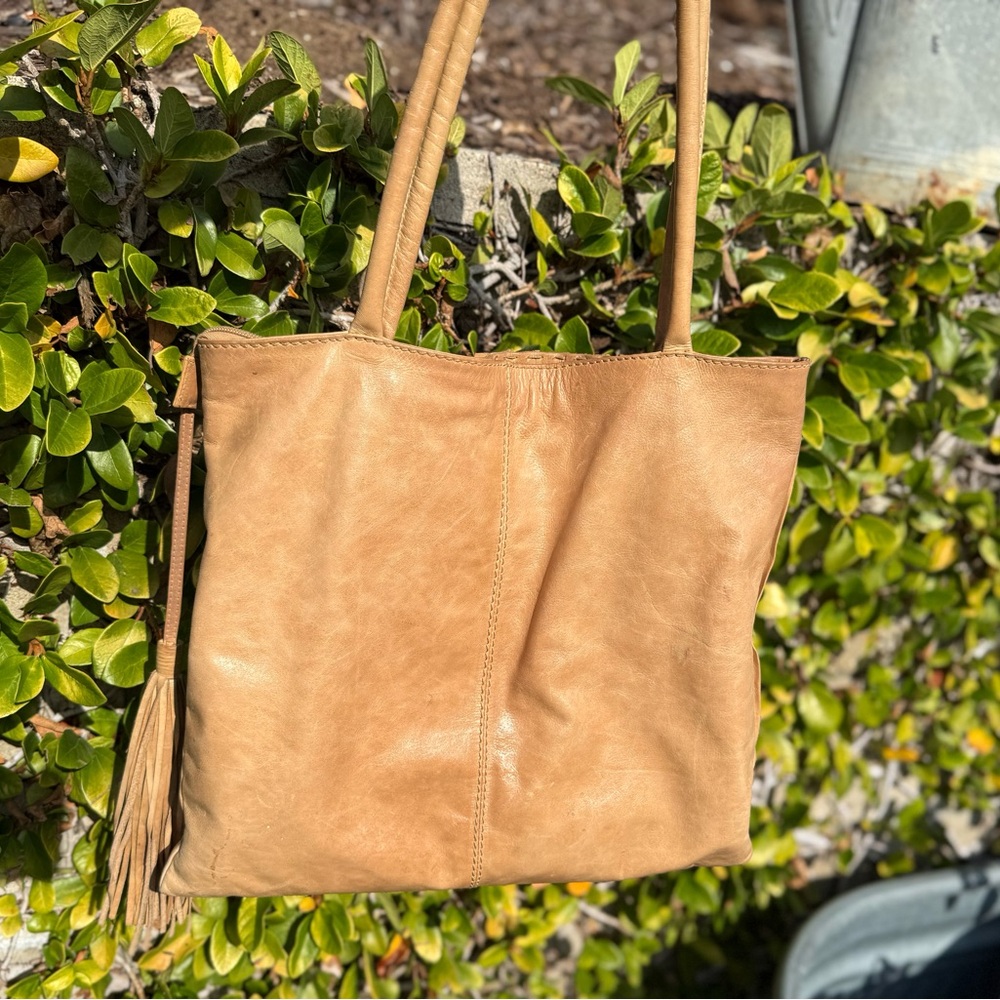 Vintage Tezari pleated leather handmade tote - Picture 4 of 7